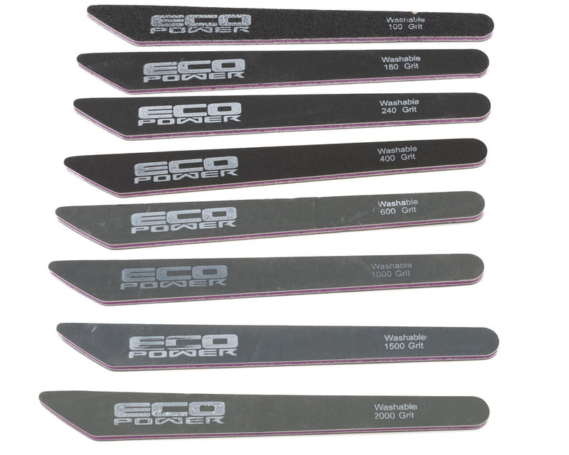ECP-3013 EcoPower Sanding Sticks Set (8) (100/180/240/400/600/1000/1500/2000 Grit)