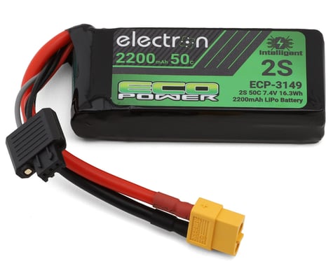 ECP-3149 EcoPower "Electron" 2S 50C Intelligent LiPo Battery w/XT60 Connector (7.4V/2200mAh)