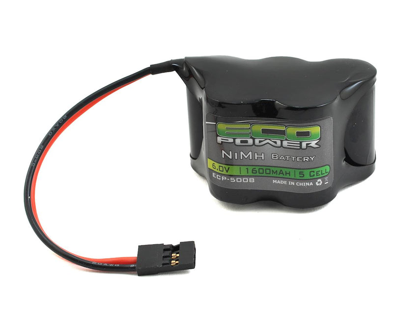 ECP-5008 EcoPower 5-Cell NiMH 2/3A Hump Receiver Battery Pack (6.0V/1600mAh)
