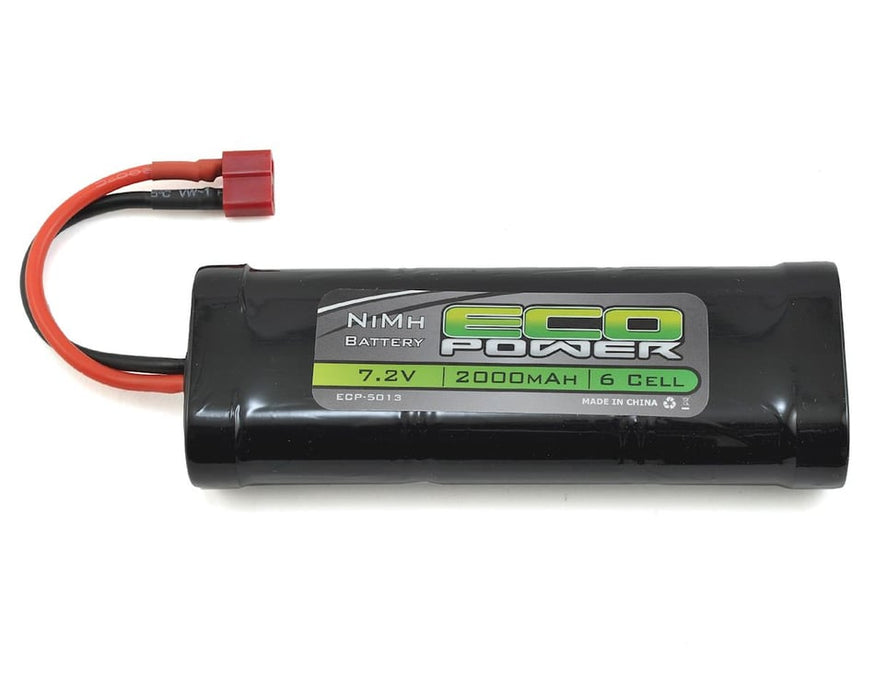 ECP-5013 EcoPower 6-Cell NiMH Stick Pack Battery w/T-Style Connector (7.2V/2000mAh)