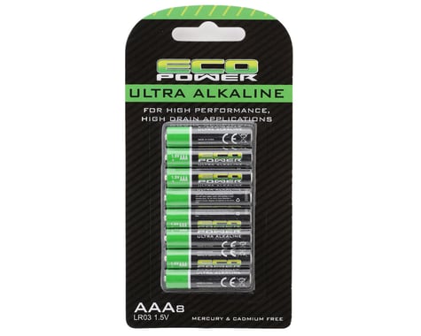 ECP-5060 EcoPower Ultra Alkaline AAA Batteries (8) (Mercury & Cadmium Free)