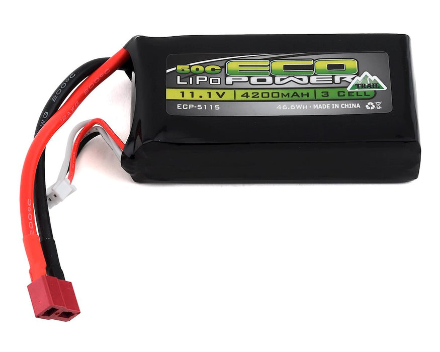 ECP-5115 EcoPower "Trail" 3S Shorty 50C LiPo Battery (11.1V/4200mAh) (w/T-Style Connector)