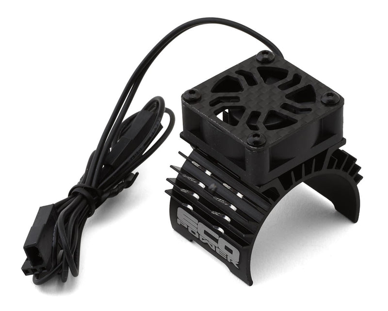 ECP-7002 EcoPower 540-550 Motor Aluminum Heat Sink (Black) w/25mm Cooling Fan