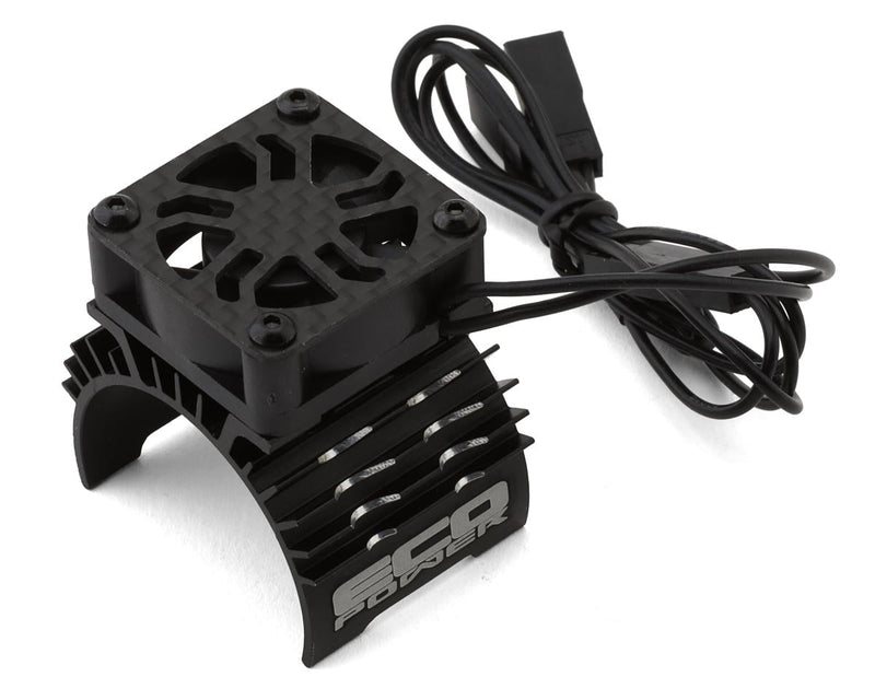 ECP-7002 EcoPower 540-550 Motor Aluminum Heat Sink (Black) w/25mm Cooling Fan