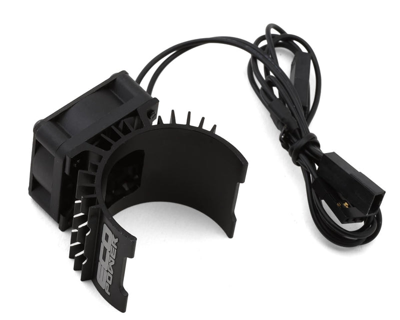 ECP-7002 EcoPower 540-550 Motor Aluminum Heat Sink (Black) w/25mm Cooling Fan