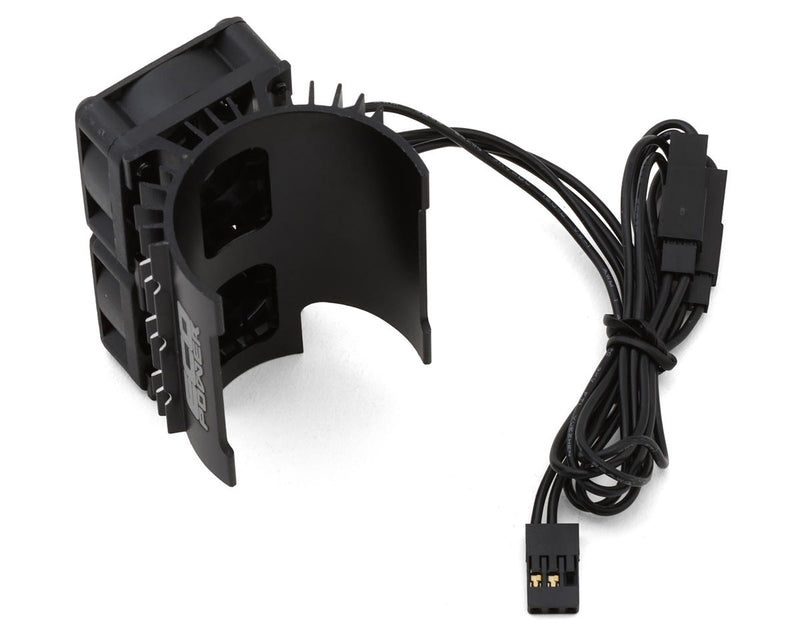 ECP-7003 EcoPower 540-550 Motor Aluminum Dual Heat Sink (Black) w/25mm Cooling Fans