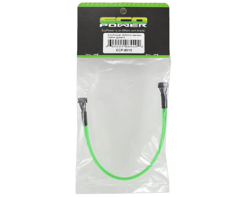 ECP-8015 EcoPower Braided Brushless Motor Sensor Cable (Flo Green) (200mm)