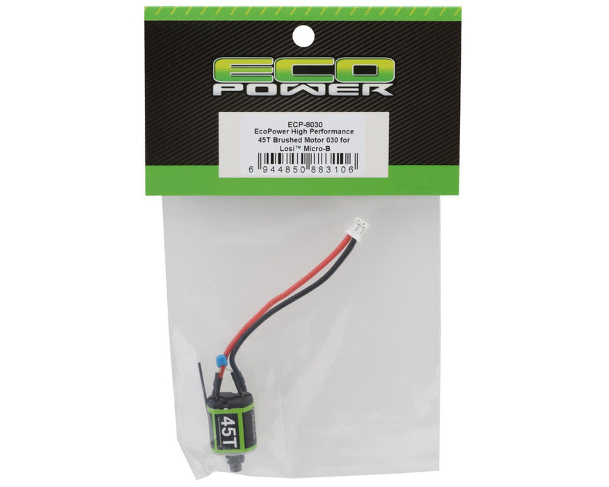 ECP-8030 EcoPower High Performance 45T Brushed Motor for Losi™ Micro-B™ & Micro-T™ w/Pinion Gear (PH2.0 Connector)