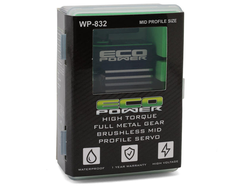 ECP-832 EcoPower 832 Mid Profile High Torque Brushless Rock Crawling/Bashing Servo (HV) (Waterproof) (Metal Case)