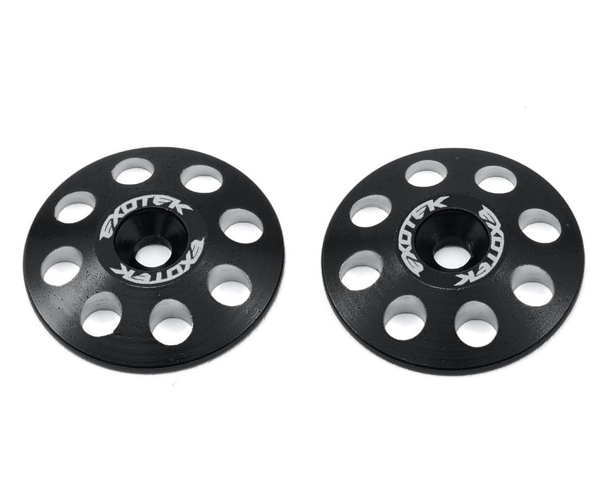 1665BLK Exotek 22mm 1/8 XL Aluminum Wing Buttons (2) (Black)