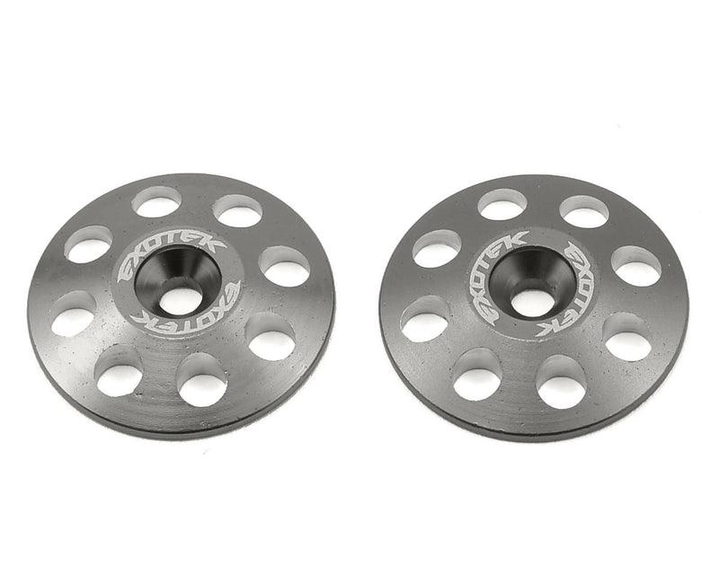 1665GUN Exotek 22mm 1/8 XL Aluminum Wing Buttons (2) (Gun Metal)