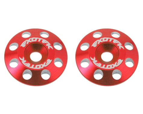 1678RED - Exotek Flite V2 16mm Aluminum Wing Buttons (2) (Red)