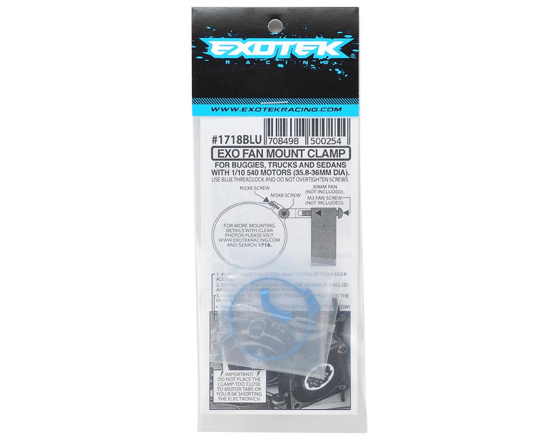 1718BLU Exotek Angled Clamp On Fan Mount (Blue) (540 Can) (Copy)
