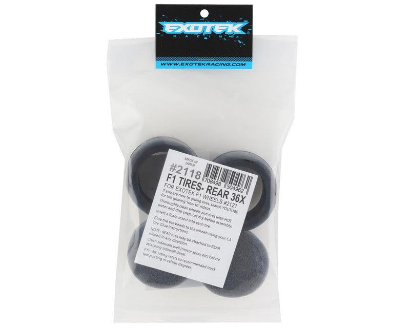 2118 - Exotek F1 Rear Rubber Tires (2) (Medium)