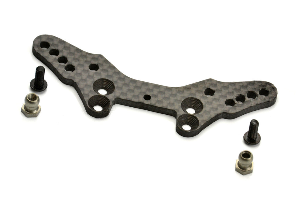 2167 EXO2167 HPI RS4 Sport3 Rear Carbon Fiber Tower, with Alloy Shock Ball