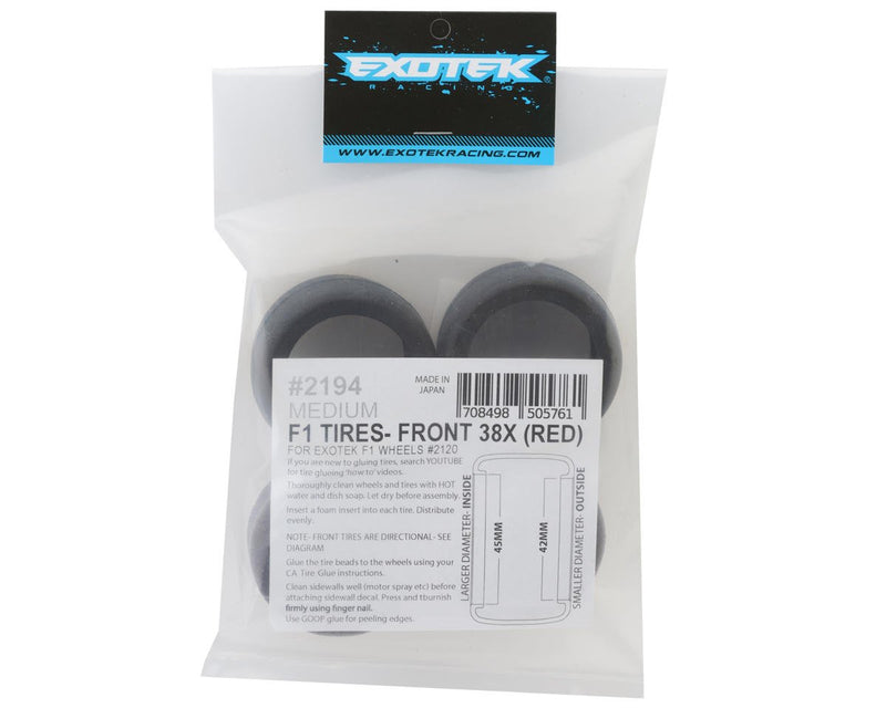 2194 - Exotek F1 V2 Front Rubber Tires (2) (Medium)
