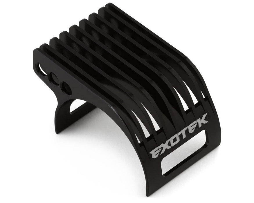 Exotek 1/10 & 1/12 Pan Car Clip-On Aero Low-Profile Aluminum Motor Heatsink (Black) 2220