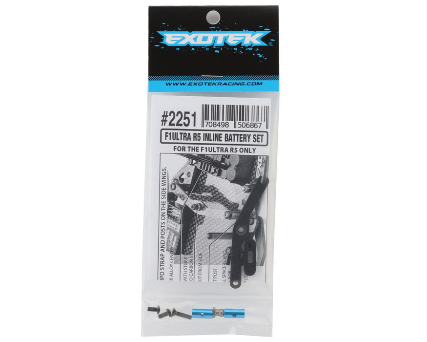 2251 Exotek F1 Ultra R5 Carpet Carbon Fiber Inline Battery Strap