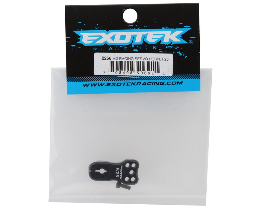 Exotek HD Aluminum Racing Servo Horn (25T ProTek/Futaba) (Black) 2256