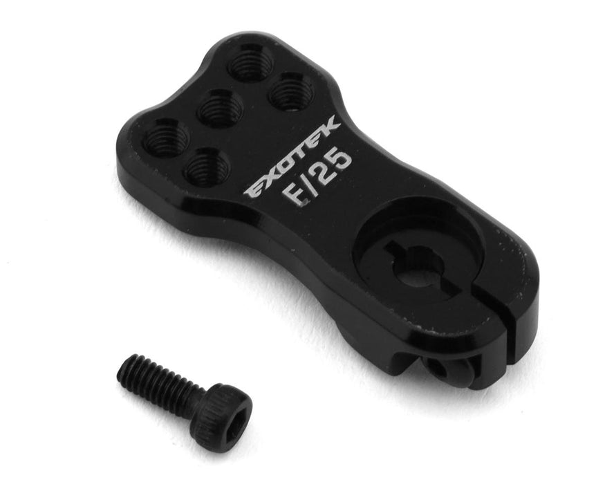 Exotek HD Aluminum Racing Servo Horn (25T ProTek/Futaba) (Black) 2256