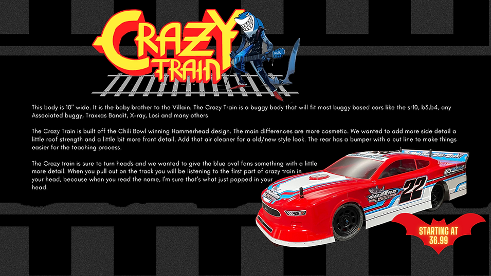 Shark RC Bodies Crazy Train - Mustang