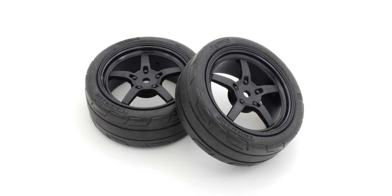 FATH705BKM Kyosho Glued Touring Car Tire FZ02 Fazer (M/5-S Racing Wheel/BL/2p)