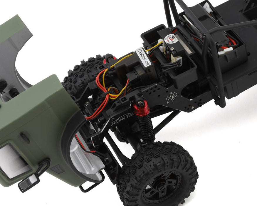 FTK-FUR-2557 Furitek CR-18P T-Hunter 4x4 1/18 RTR Micro Rock Crawler w/Brushless Furitek ESC & Motor (Matte Green)