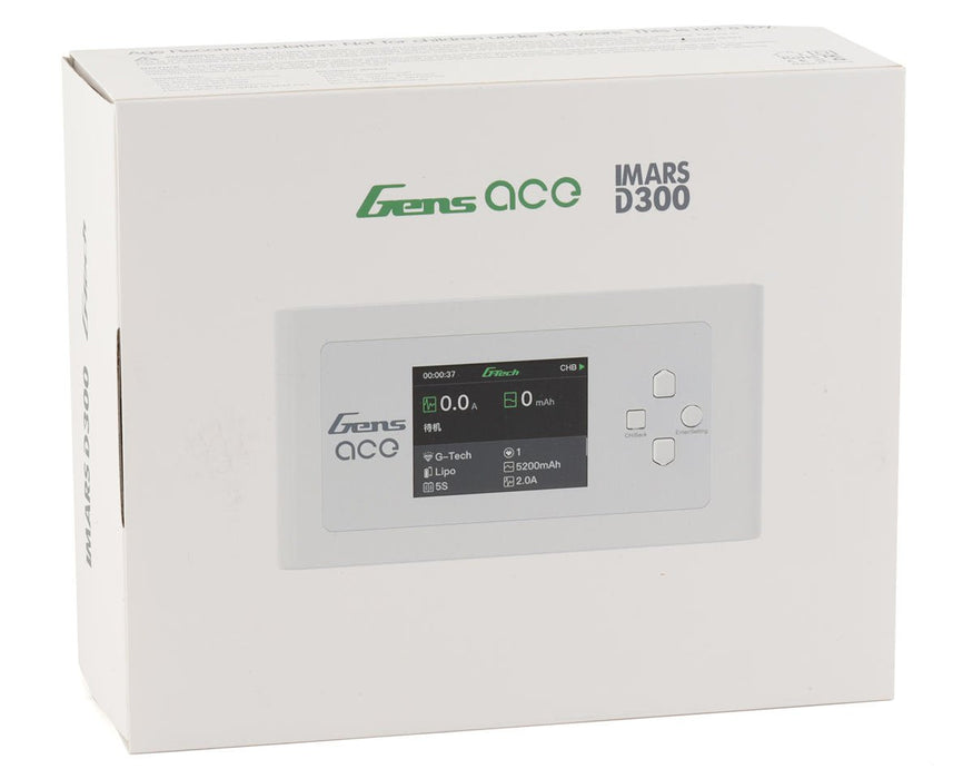 GEA300WD300-UW Gens Ace Imars D300 G-Tech Smart Dual AC/DC Charger (6S/16A) (White) (AC-300W) (DC-350W x2)