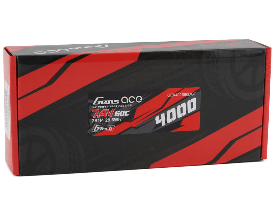 GEA402S60DGT Gens Ace 2S G-Tech Smart LiPo Battery 60C (7.4V/4000mAh) w/T-Style Connector (Tamiya)