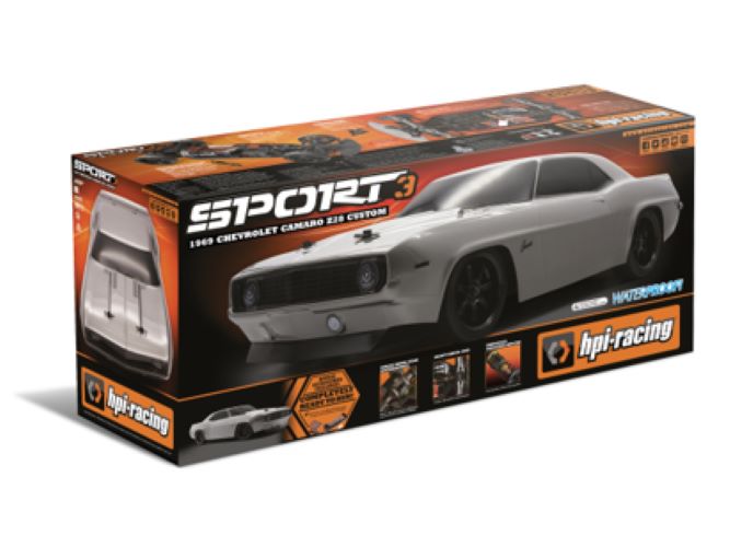 160423 HPI Sport 3 1969 Chevrolet Camaro Z28 Custom RTR 1/10 Electric Touring Car w/2.4GHz Radio, 7.2V Battery & Charger