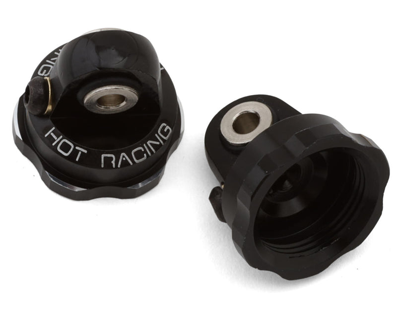 AMN154C01 Hot Racing Arrma® Mini Kraton® Aluminum Bleeder Shock Caps (Black) (2)