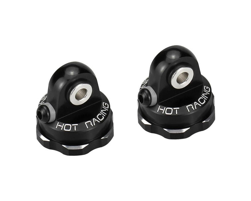 AMN154C01 Hot Racing Arrma® Mini Kraton® Aluminum Bleeder Shock Caps (Black) (2)