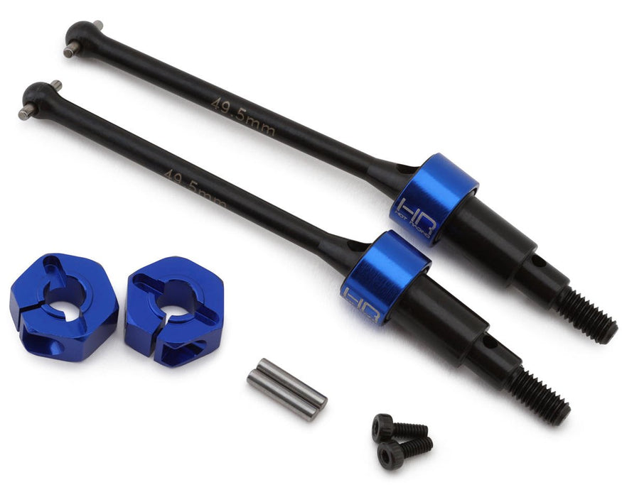 GRM288XR Hot Racing Arrma Grom HD Steel Rear Drive Shaft Set (Blue) (2) (49.5mm)