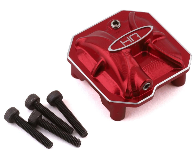 SCXT12C02 Hot Racing Axial SCX10 II Aluminum AR44 Axle Diff Cover (Red)