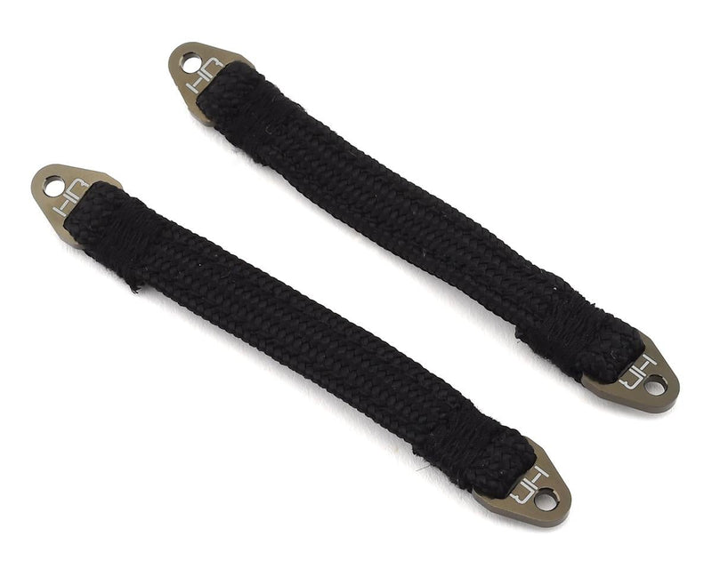 SLS90T1111 Hot Racing 90mm Suspension Travel Limit Straps (2) (Gunmetal)