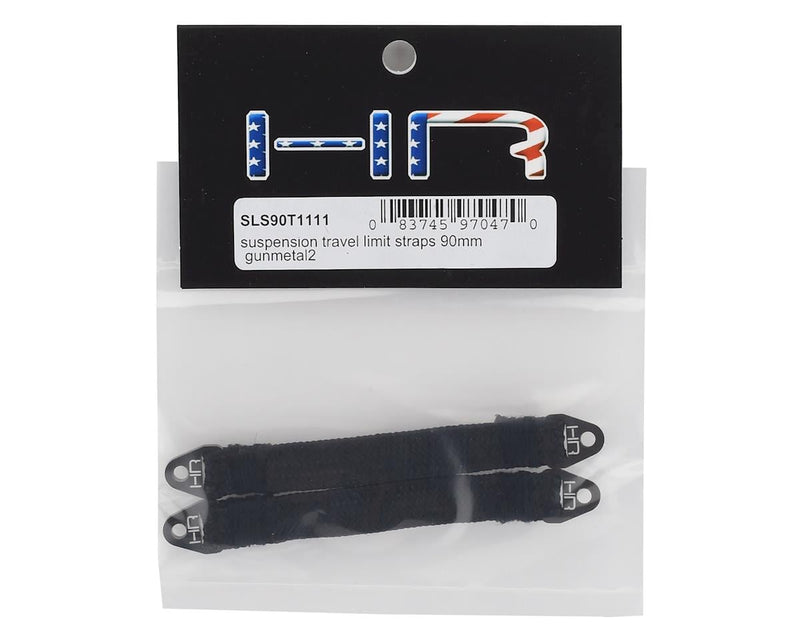 SLS90T1111 Hot Racing 90mm Suspension Travel Limit Straps (2) (Gunmetal)