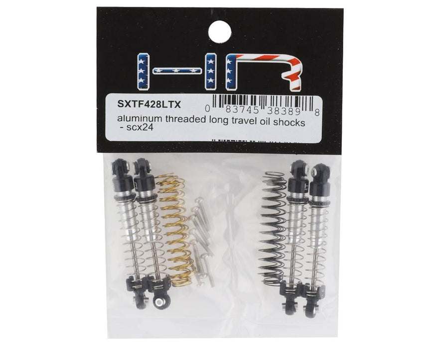 SXTF428LTX Hot Racing Axial SCX24 Aluminum Threaded Long Travel Oil Shocks (4)