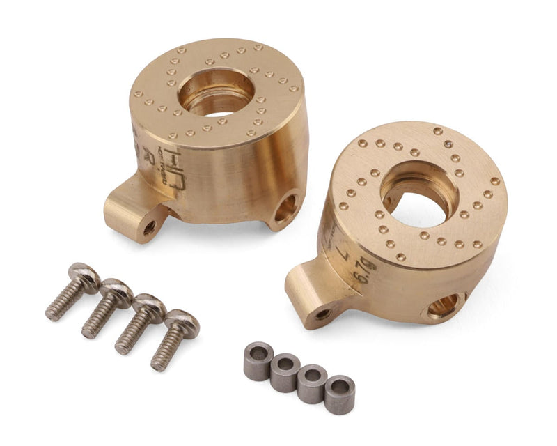 SXTY21H Hot Racing Axial SCX30 Brass Steering Knuckles (2) (7.6g ea)