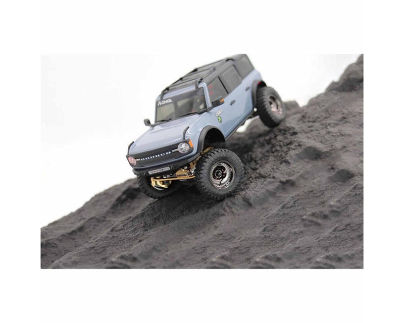 SXTY919H01 Hot Racing Axial SCX30 0.7" Brass Crawler Wheels (Black Chrome) (4) (9.3g ea)