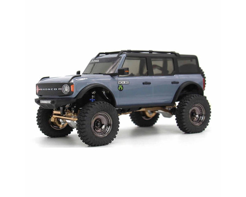 SXTY919H01 Hot Racing Axial SCX30 0.7" Brass Crawler Wheels (Black Chrome) (4) (9.3g ea)