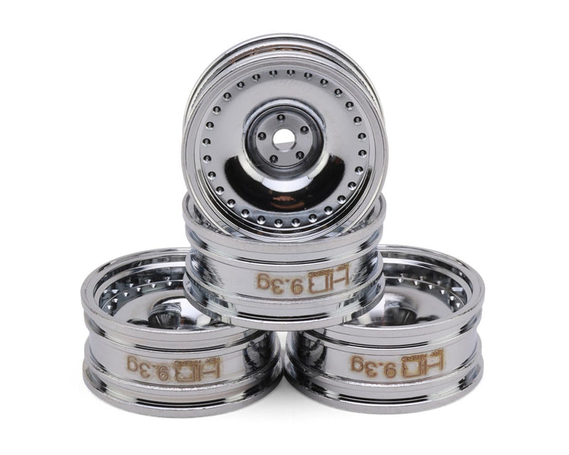 SXTY919H08 Hot Racing Axial SCX30 0.7" Brass Crawler Wheels (Chrome) (4) (9.3g ea)