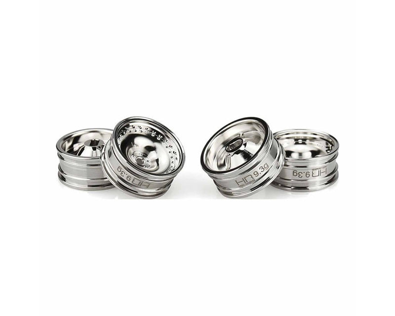 SXTY919H08 Hot Racing Axial SCX30 0.7" Brass Crawler Wheels (Chrome) (4) (9.3g ea)