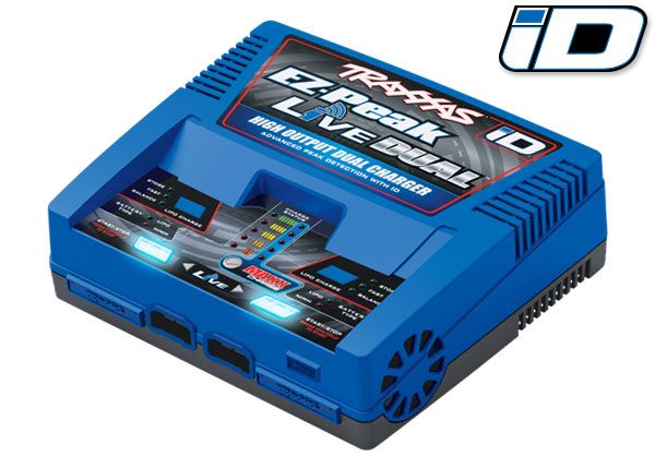 2973 Traxxas - Charger, EZ-Peak Live Dual, 200W, NiMH/LiPo with iD Auto Battery Identification