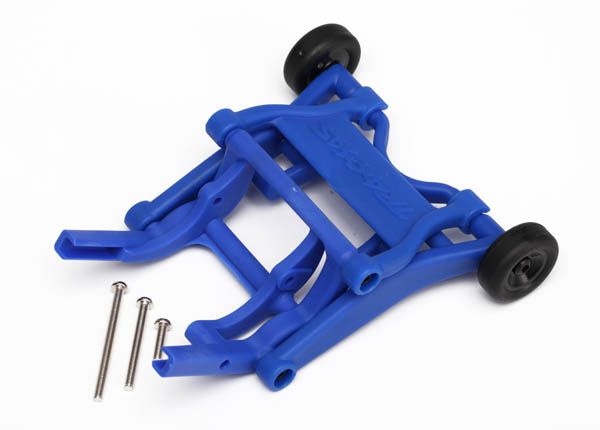 3678X - Wheelie bar, assembled (blue) (fits Slash, Stampede, Rustler, Bandit series)