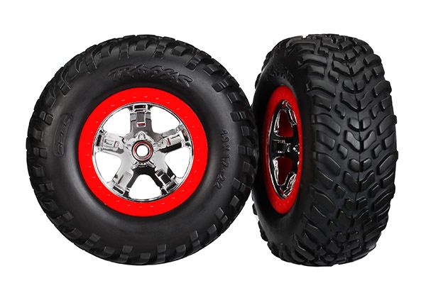 5887 - Tires & wheels (SCT chrome wheels, dual profile 2.2' outer 3.0' inner) [4wd F/R, 2wd Rear]
