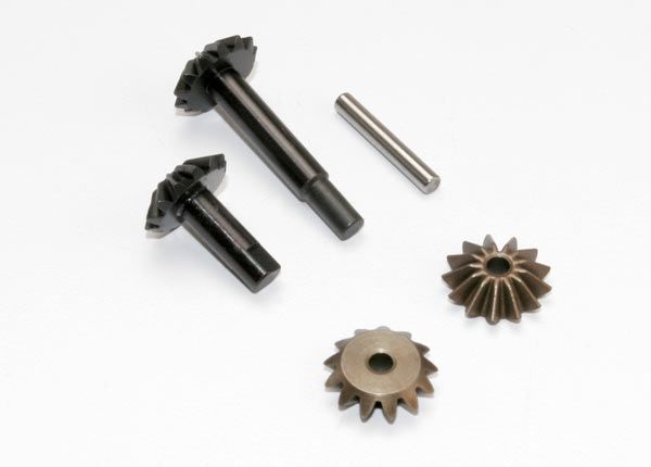 6883 Traxxas Gear set, center differential (output gears (2)/ spider gears (2)/ spider gear shaft)