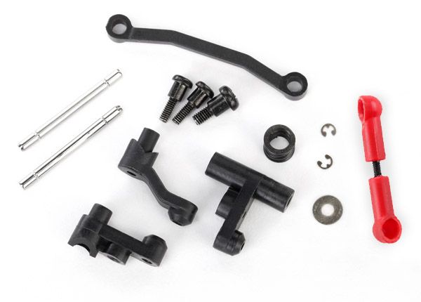 Traxxas 7538X - Steering bellcranks, servo saver/ spring/ spring retainer/ posts/ draglink