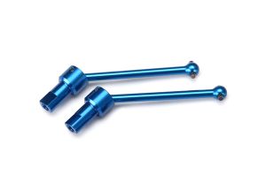 7650R Traxxas- Driveshaft assembly, front & rear, 6061-T6 aluminum (blue-anodized) (2)