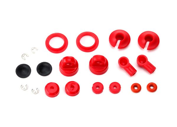 7662 - Rebuild kit, oil-filled shocks (o-ring, bladder, piston, shaft guide, E-clips, shock cap, shock rod end) renews 2 shocks
