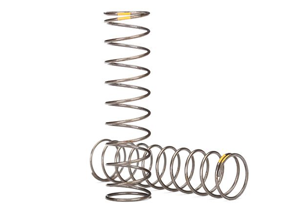 8042 Traxxas Springs, Shock (Natural Finish) (GTS) (0.22 rate, yellow stripe) (2)